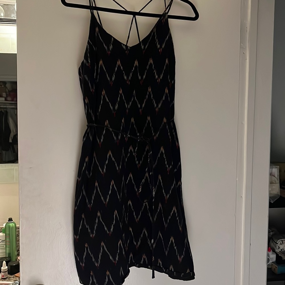 Black and white a-line dress